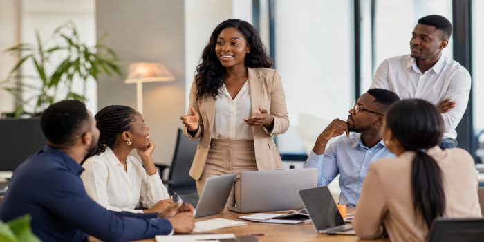 HR professionals attending a workplace training session.